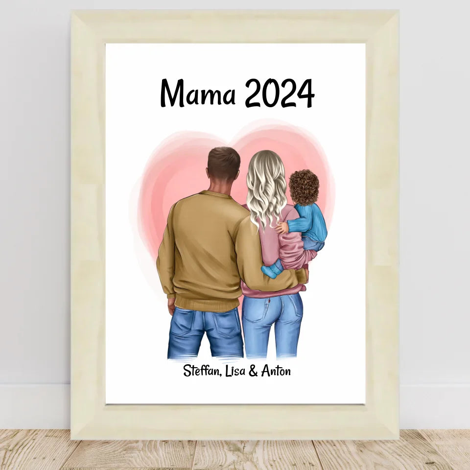 Poster mit Rahmen Hellholz 1