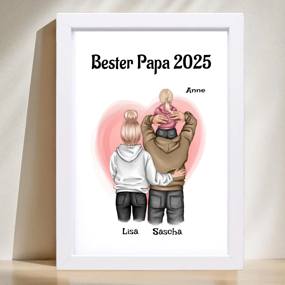 Poster mit Rahmen Weiß 1