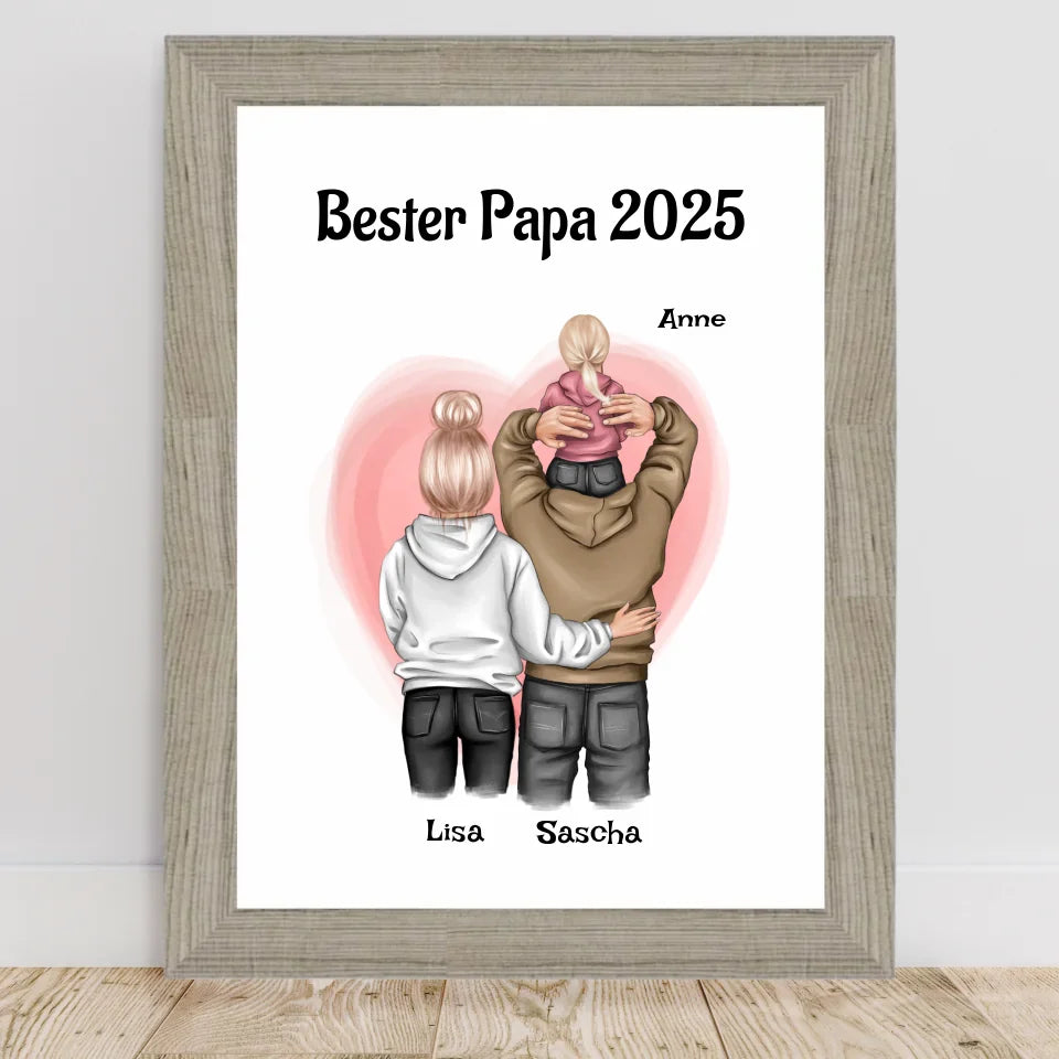 Poster mit Rahmen Beige 2
