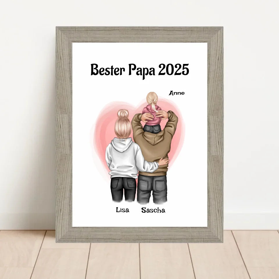 Poster mit Rahmen Beige 1