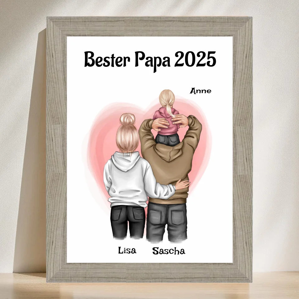 Poster mit Rahmen Beige 3