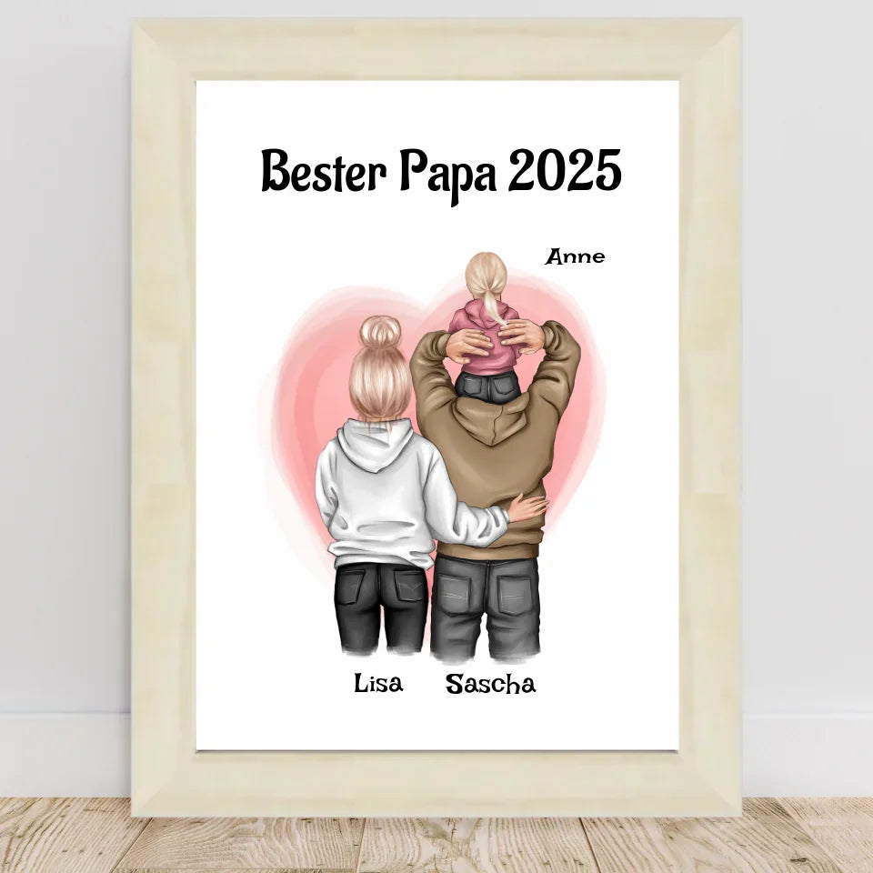 Poster mit Rahmen Hellholz 1