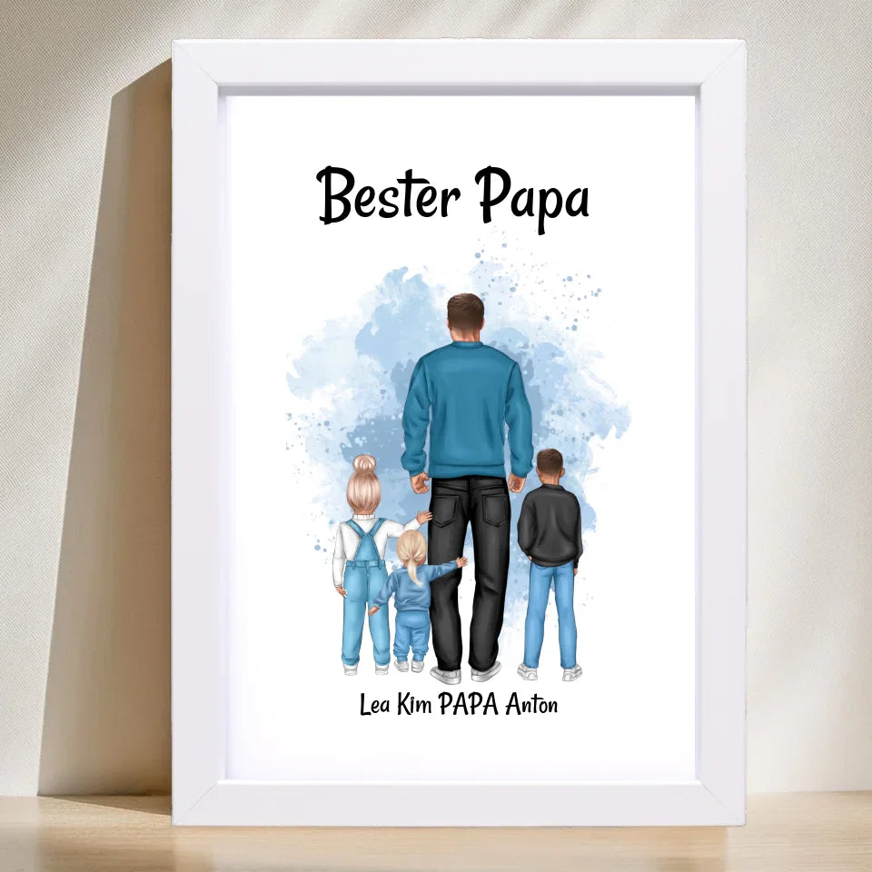 Poster mit Rahmen Weiß 1
