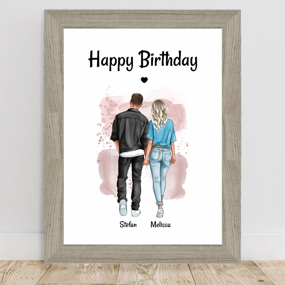 Poster mit Rahmen Beige 2