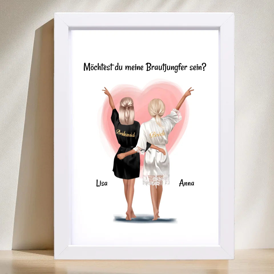 Poster mit Rahmen Weiß 1
