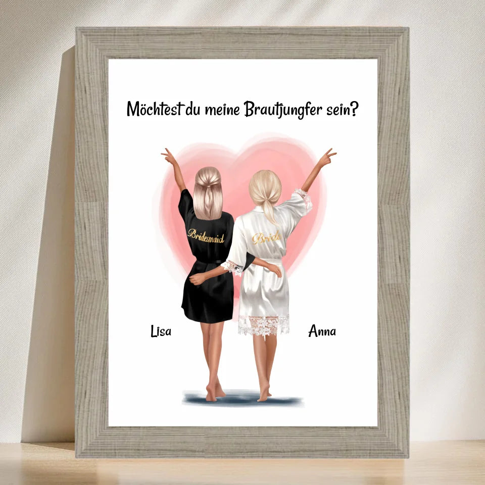 Poster mit Rahmen Beige 3