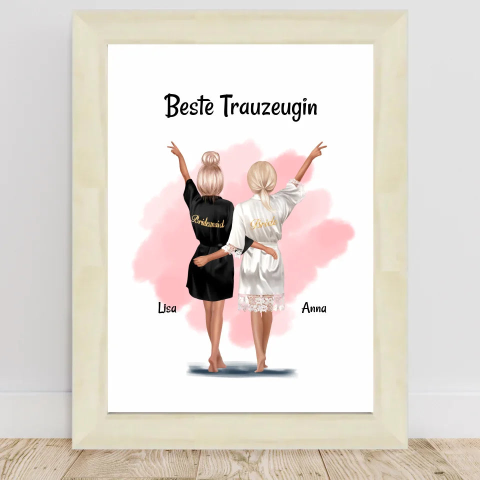 Poster mit Rahmen Hellholz 1