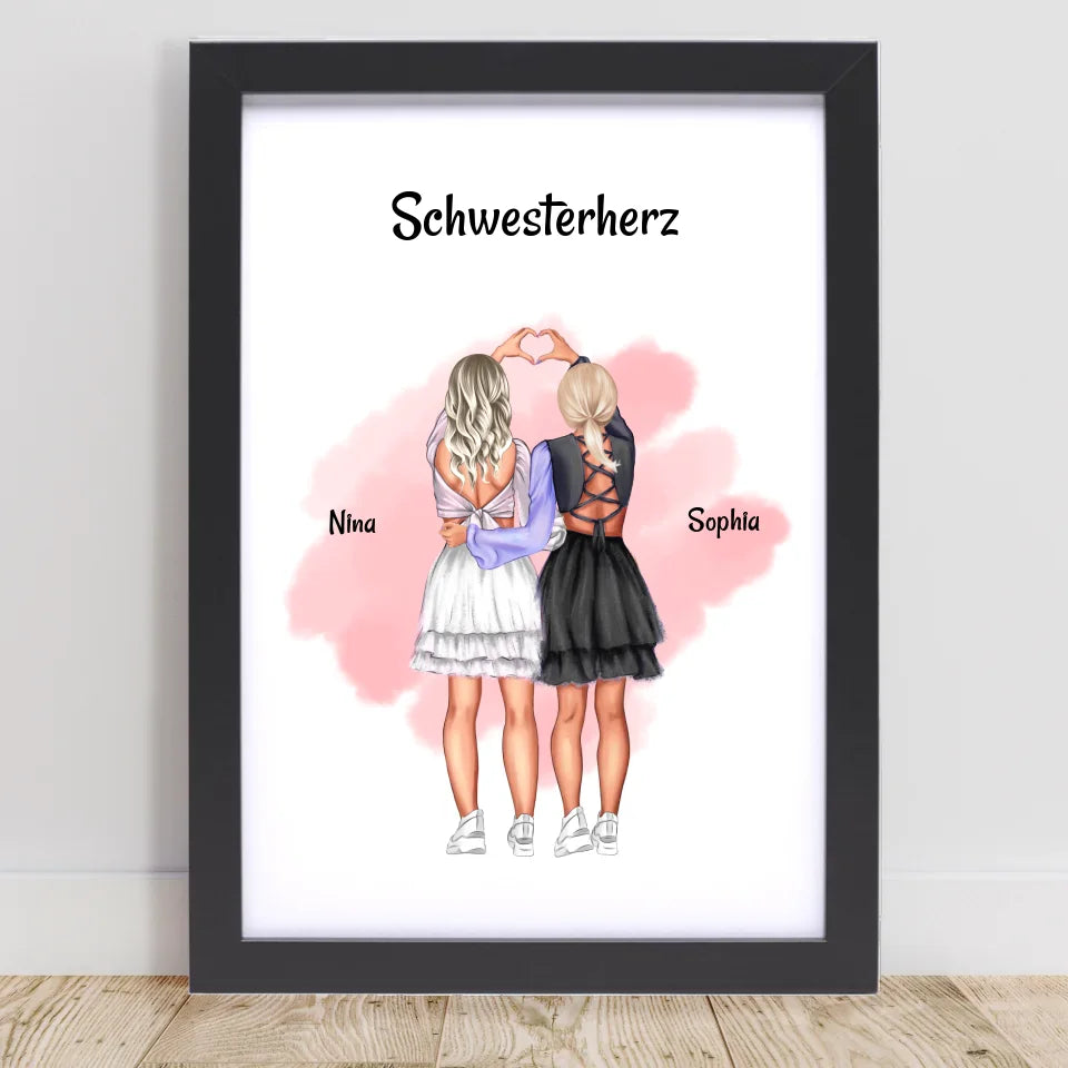 Poster mit Rahmen Schwarz 1