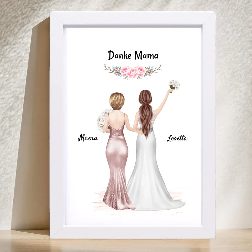 Poster mit Rahmen Weiß 1