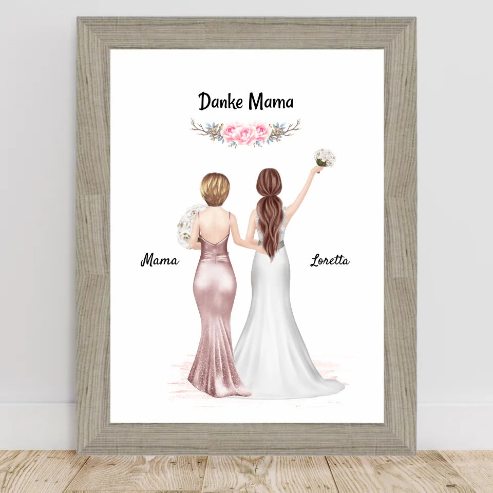 Poster mit Rahmen Beige 2