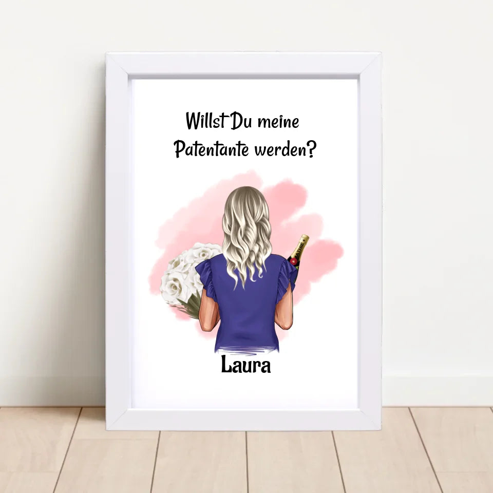 Poster mit Rahmen Weiß