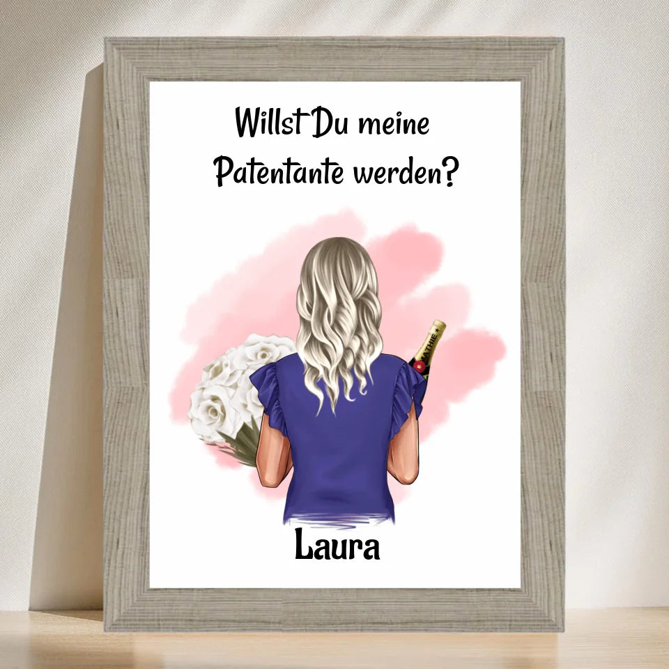 Poster mit Rahmen Beige 3