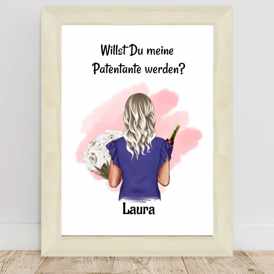 Poster mit Rahmen Hellholz 1