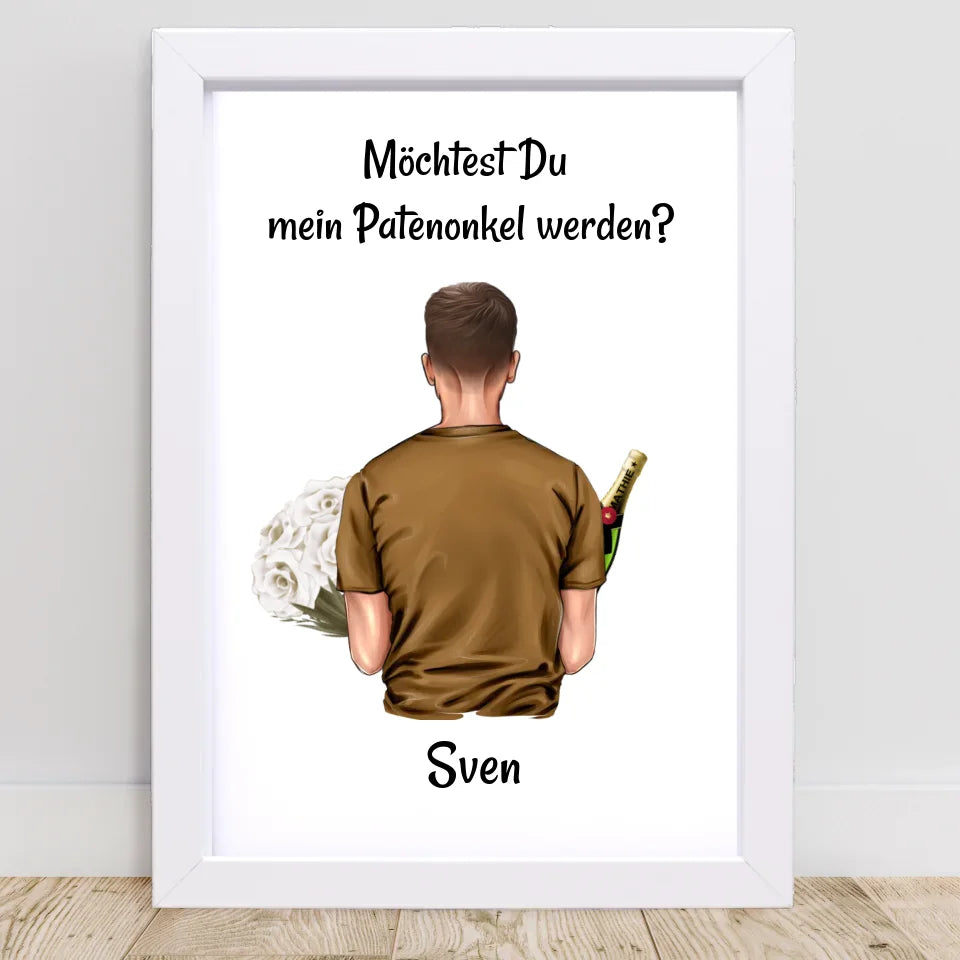 Poster mit Rahmen Weiß 2