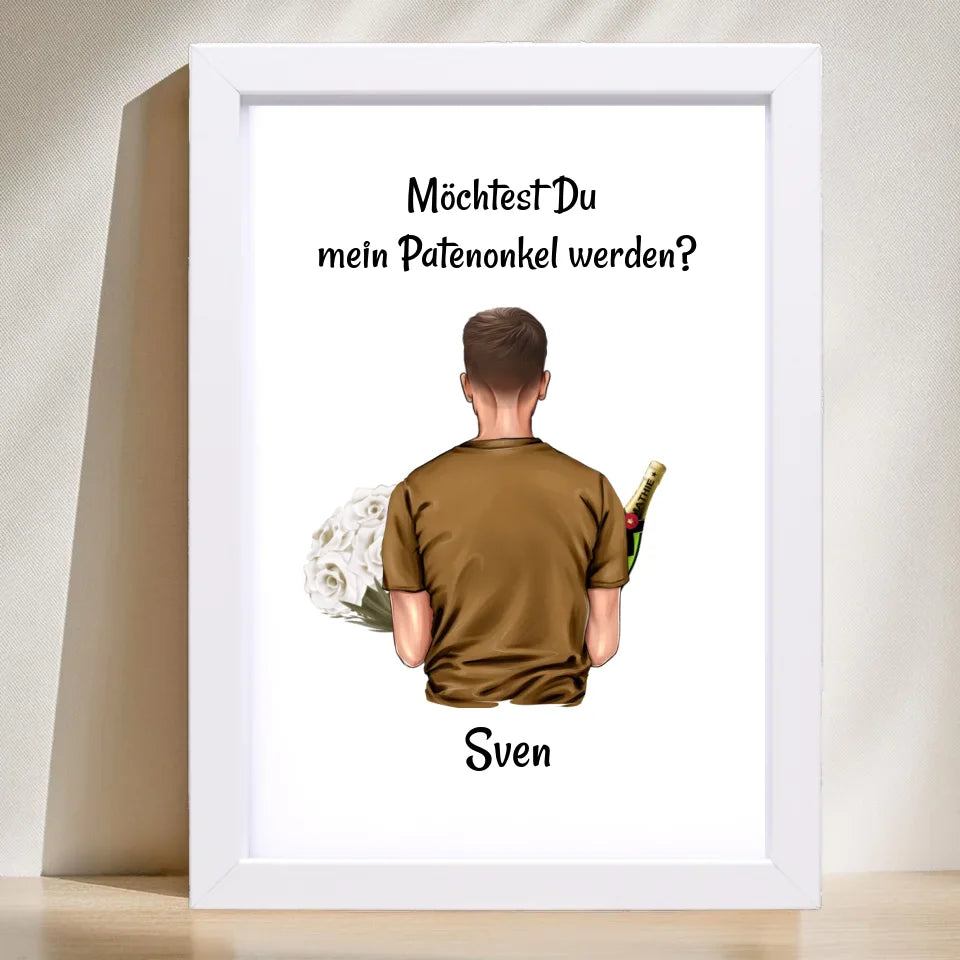 Poster mit Rahmen Weiß 1