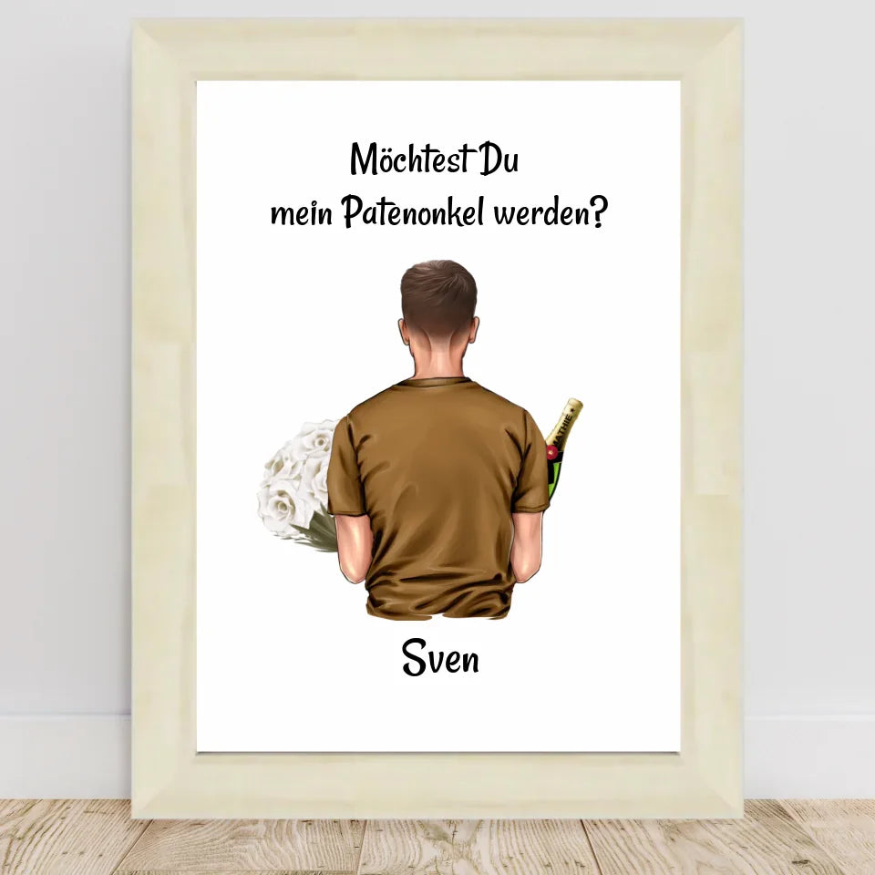 Poster mit Rahmen Hellholz 1