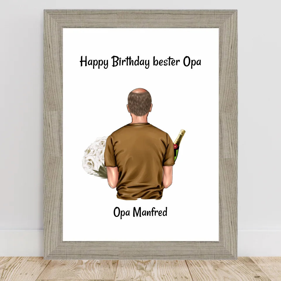 Poster mit Rahmen Beige 2