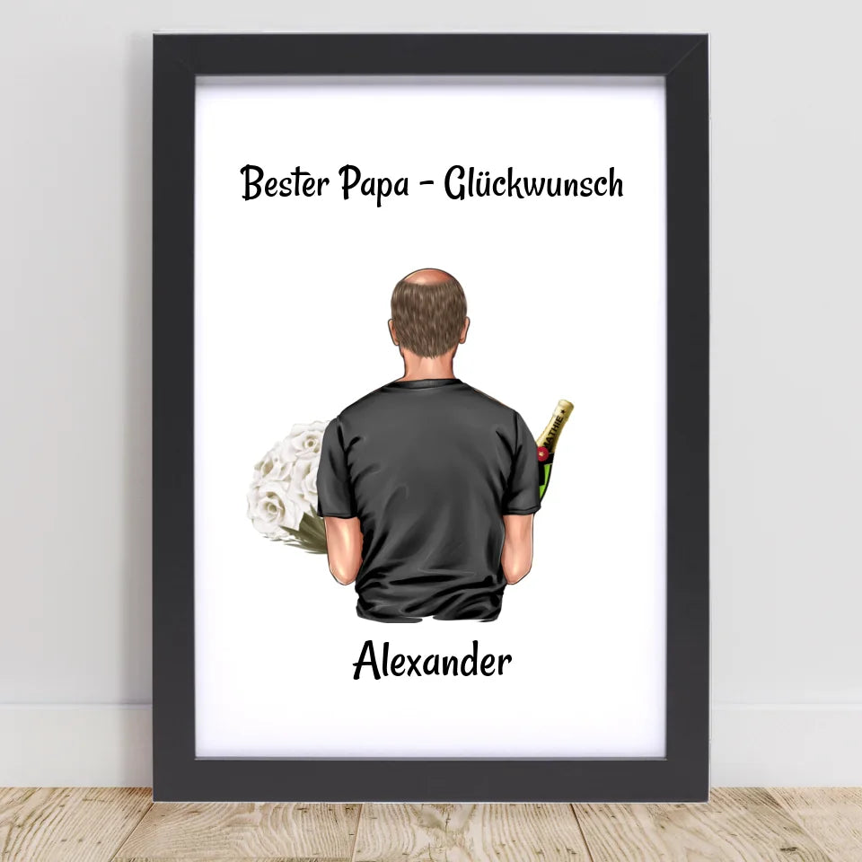Poster mit Rahmen Schwarz 1