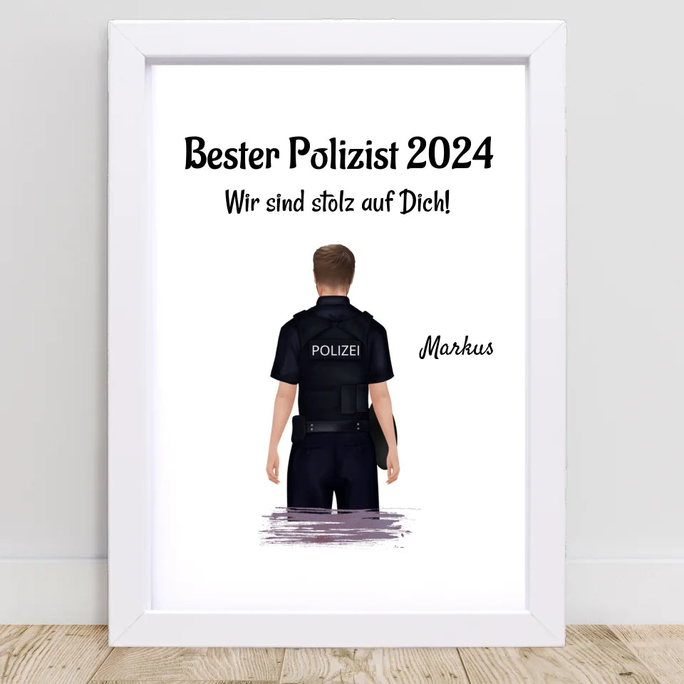 Poster mit Rahmen Weiß 2