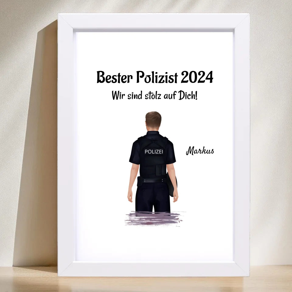 Poster mit Rahmen Weiß 1