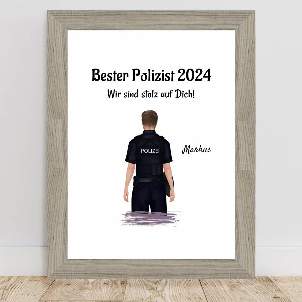 Poster mit Rahmen Beige 2