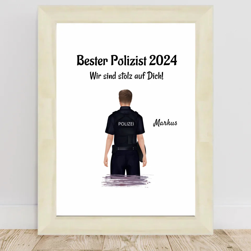 Poster mit Rahmen Hellholz 1