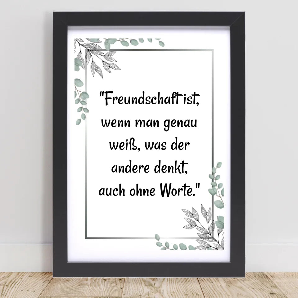 Poster mit Rahmen Schwarz 1