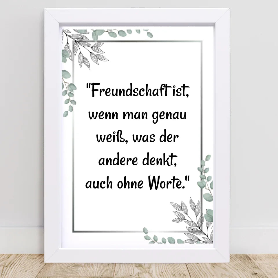 Poster mit Rahmen Weiß 2