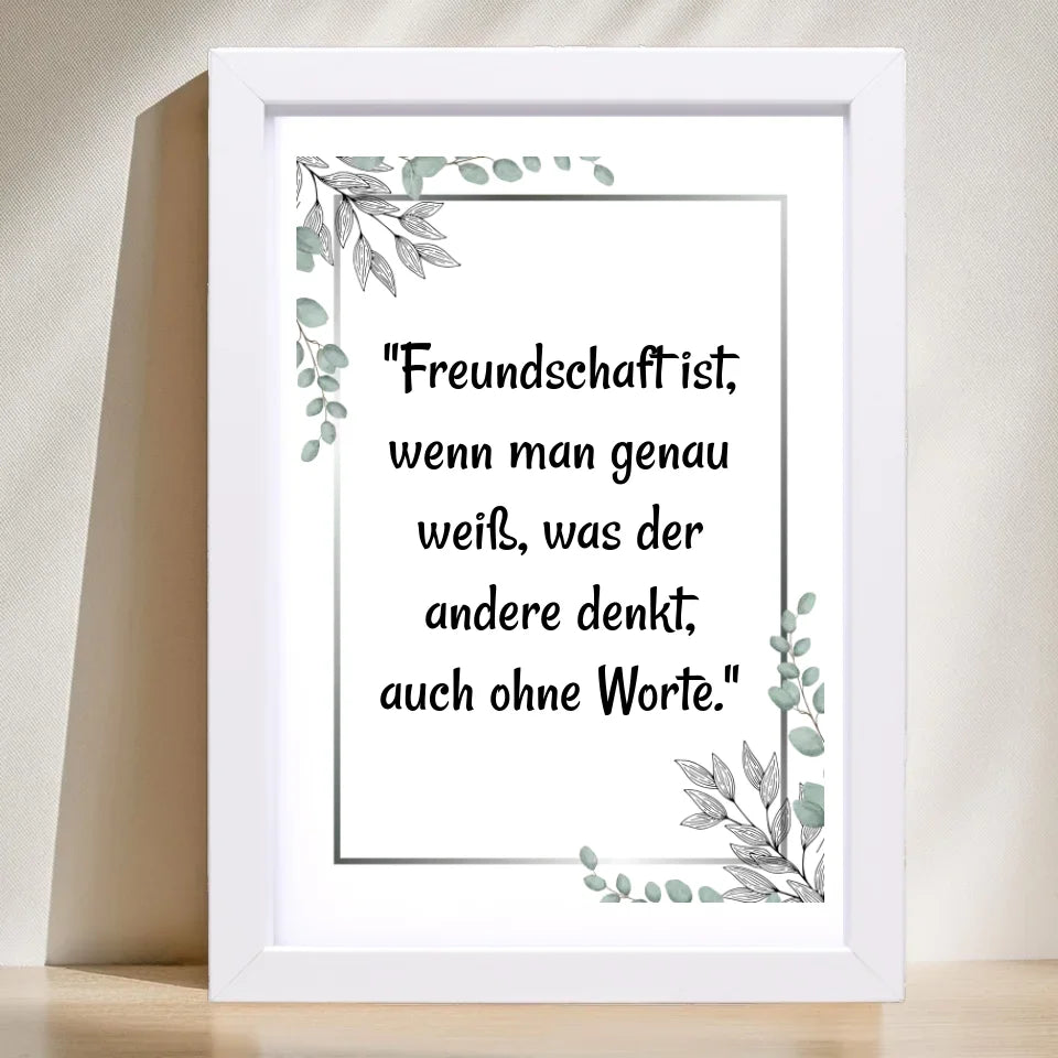 Poster mit Rahmen Weiß 1