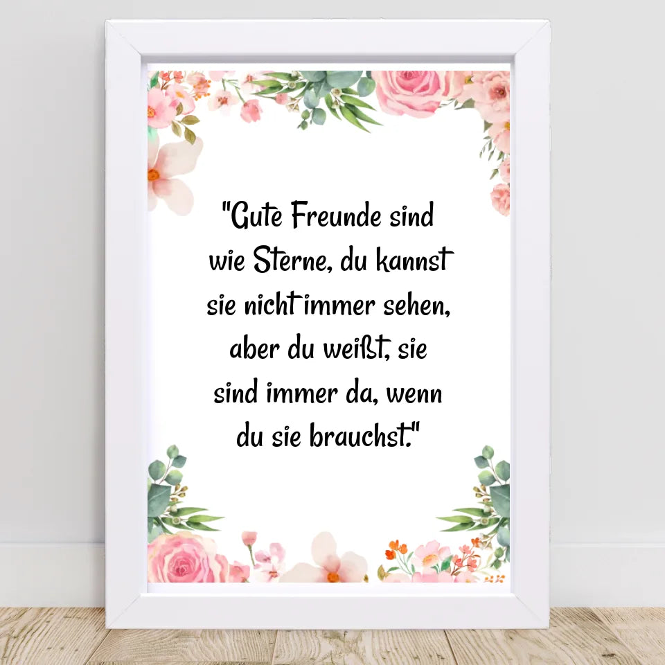 Poster mit Rahmen Weiß 2
