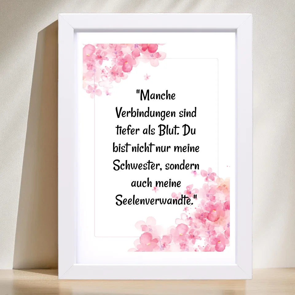 Poster mit Rahmen Weiß 1