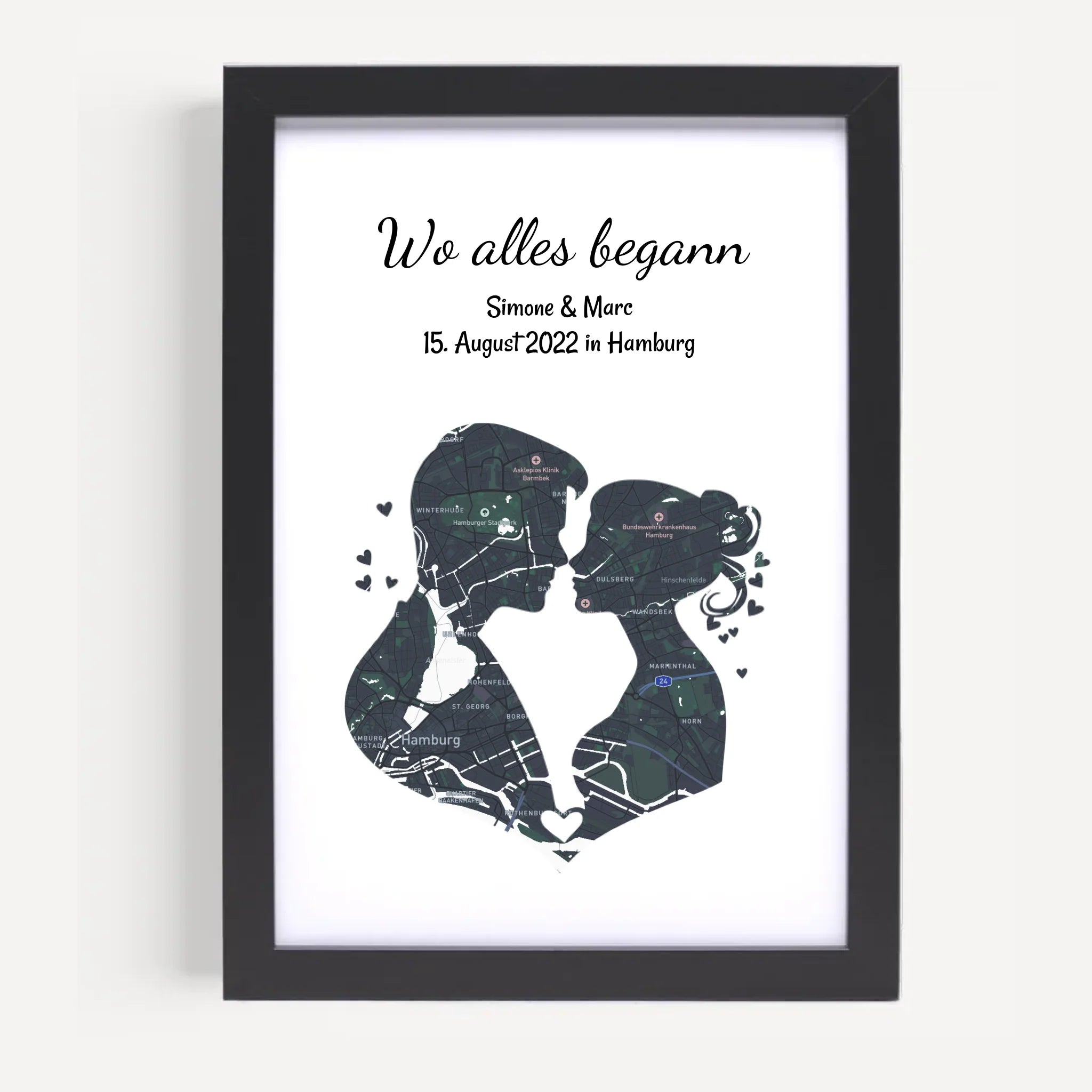 Poster mit Rahmen Schwarz 5