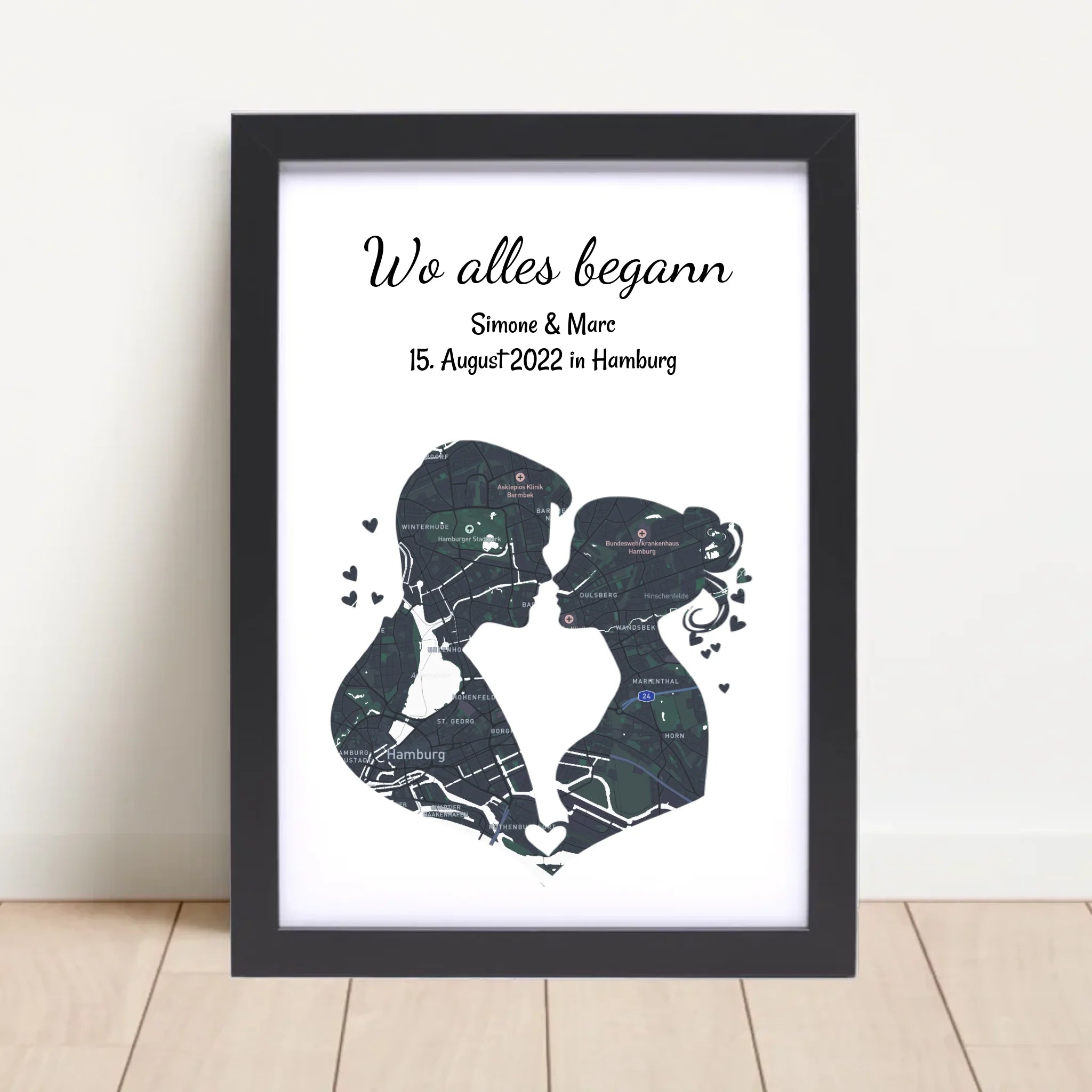 Poster mit Rahmen Schwarz 4
