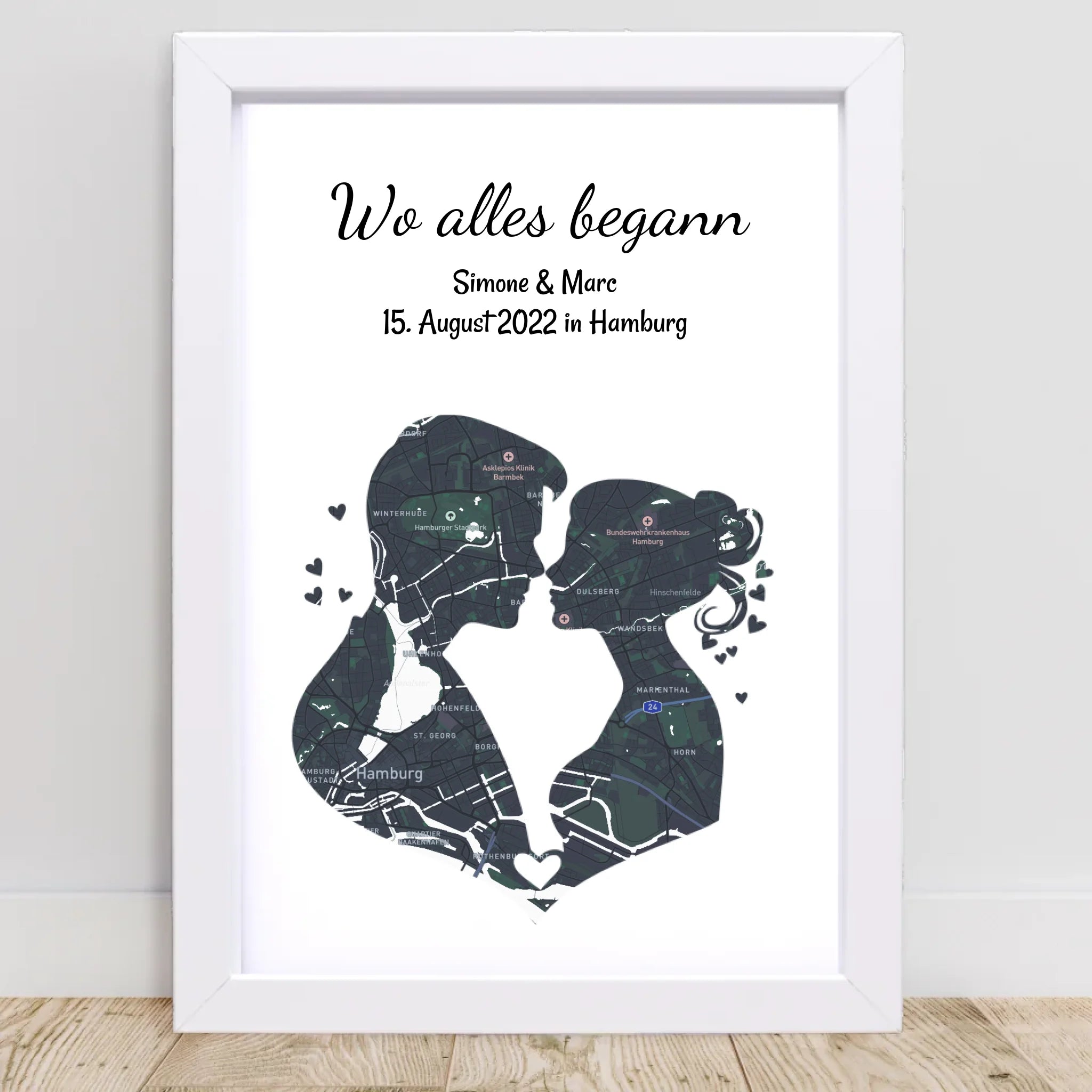 Poster mit Rahmen Weiß 2