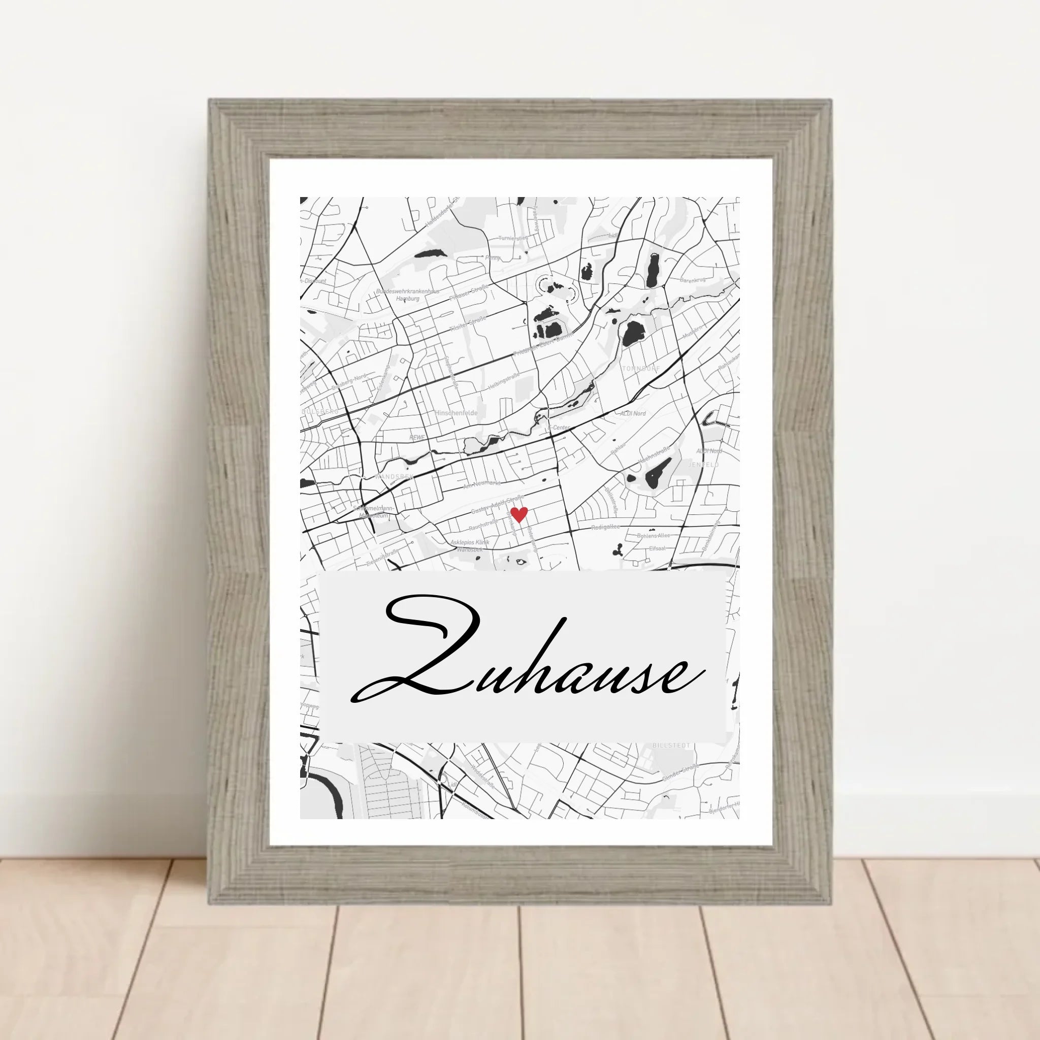 Poster mit Rahmen Beige 1