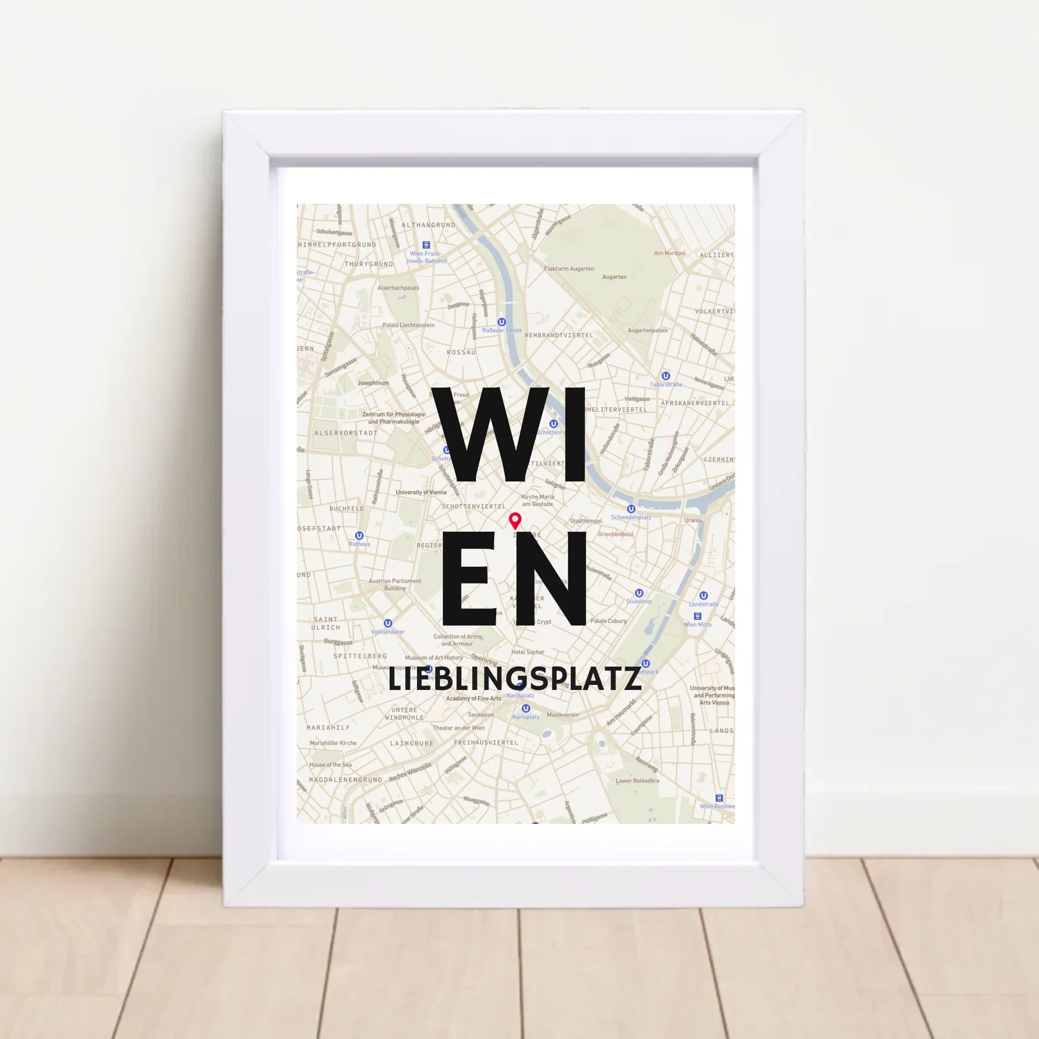 Poster mit Rahmen Weiß