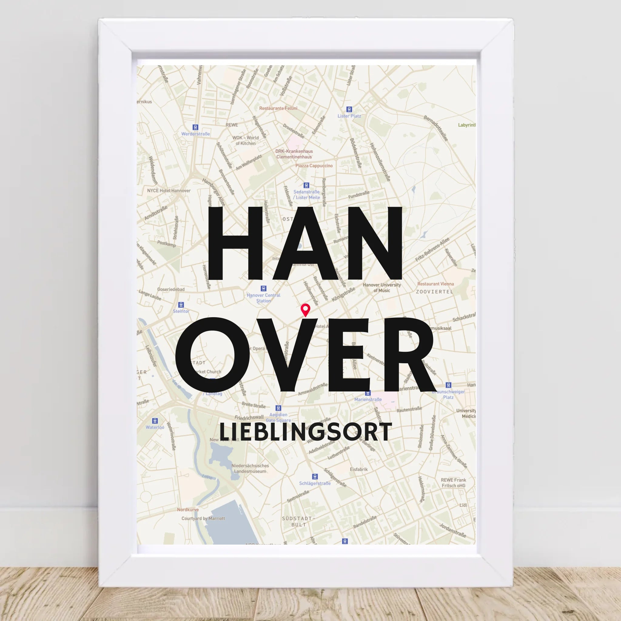 Poster mit Rahmen Weiß 2