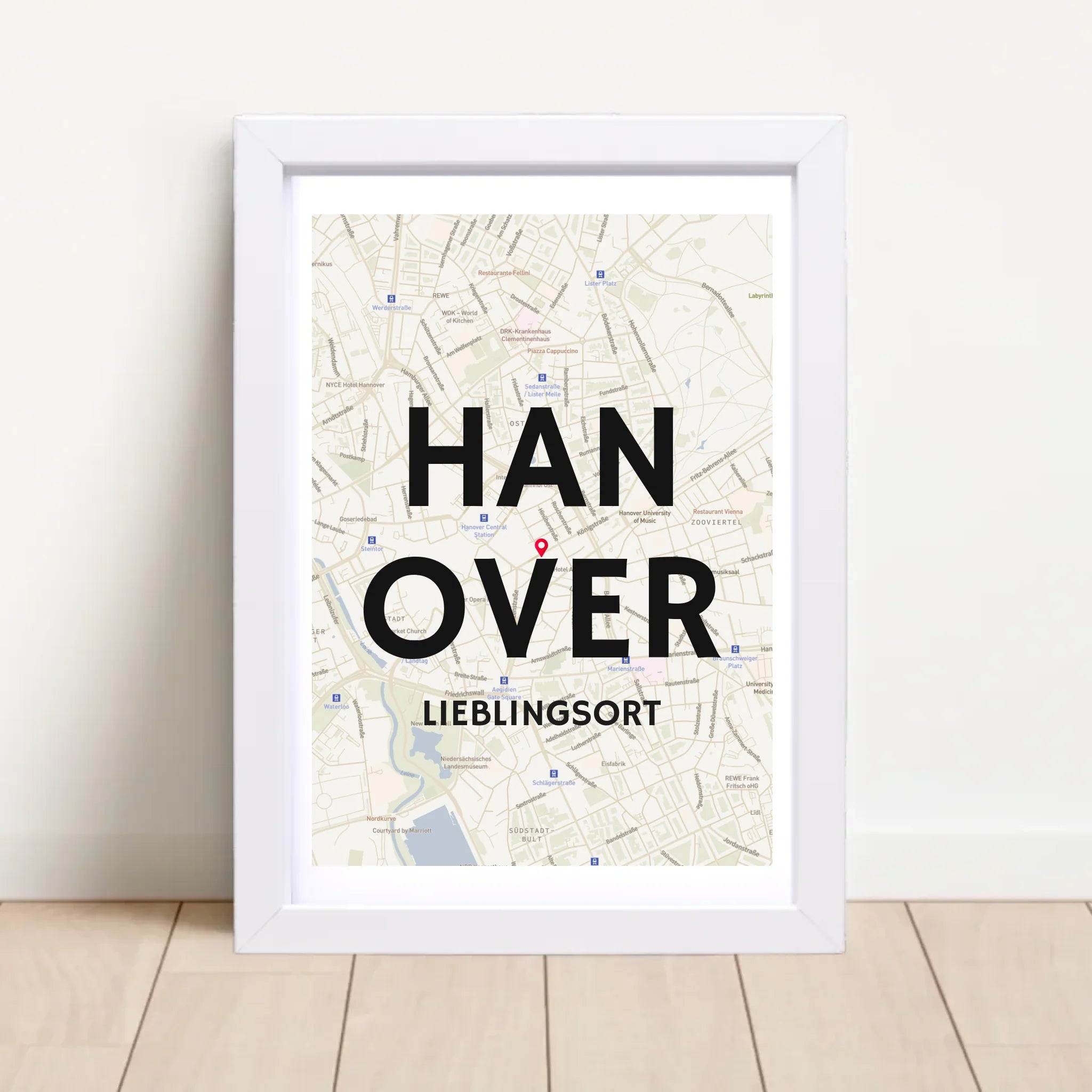 Poster mit Rahmen Weiß