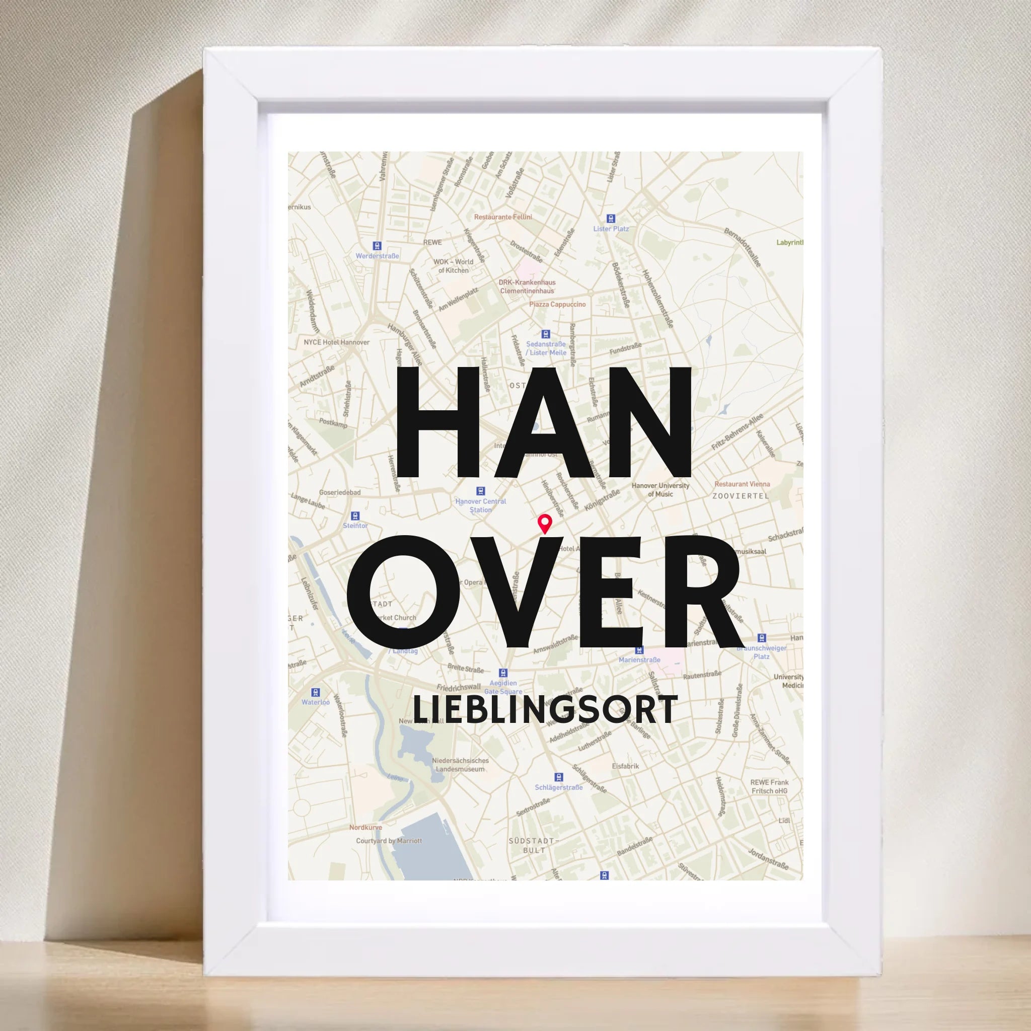 Poster mit Rahmen Weiß 1