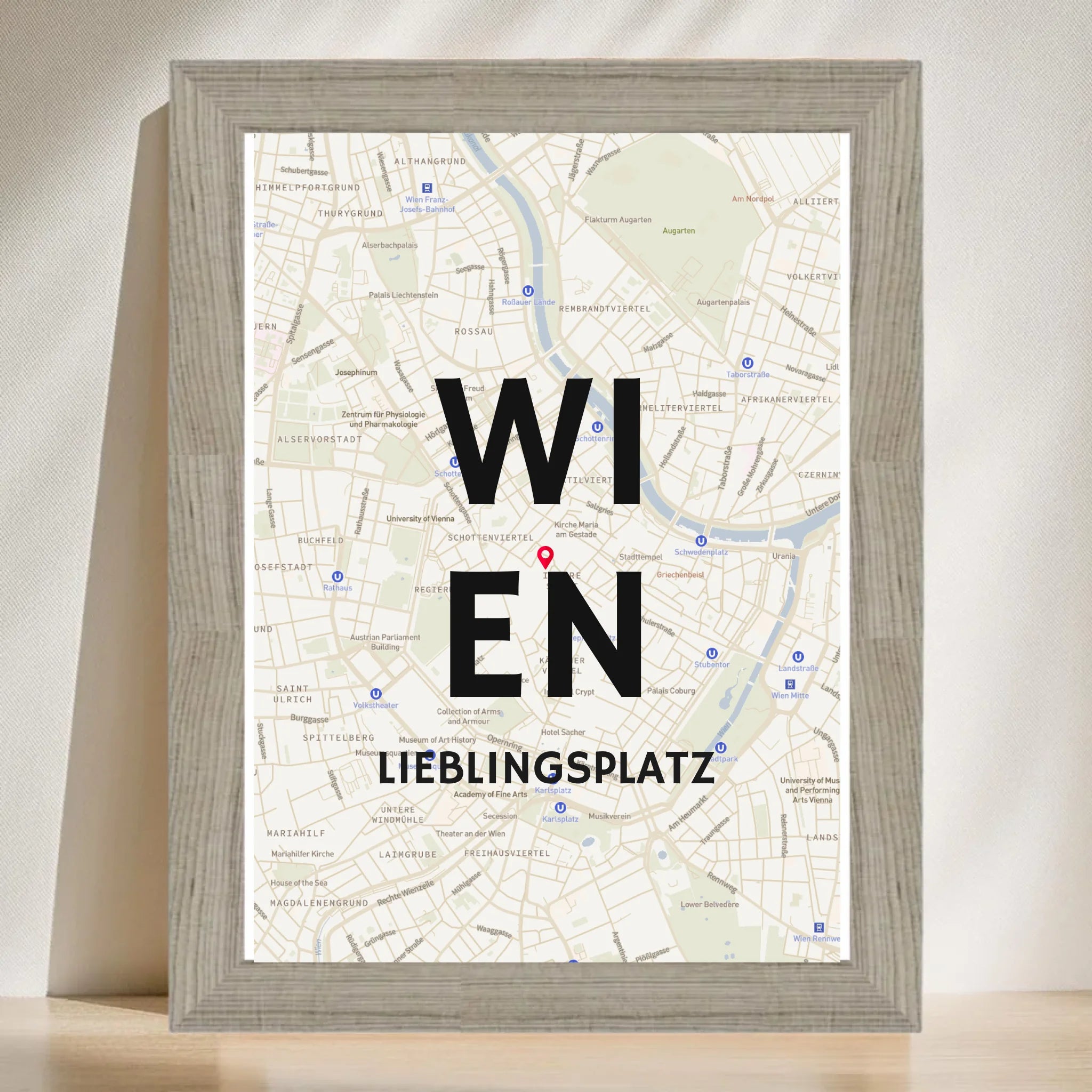 Poster mit Rahmen Beige 3