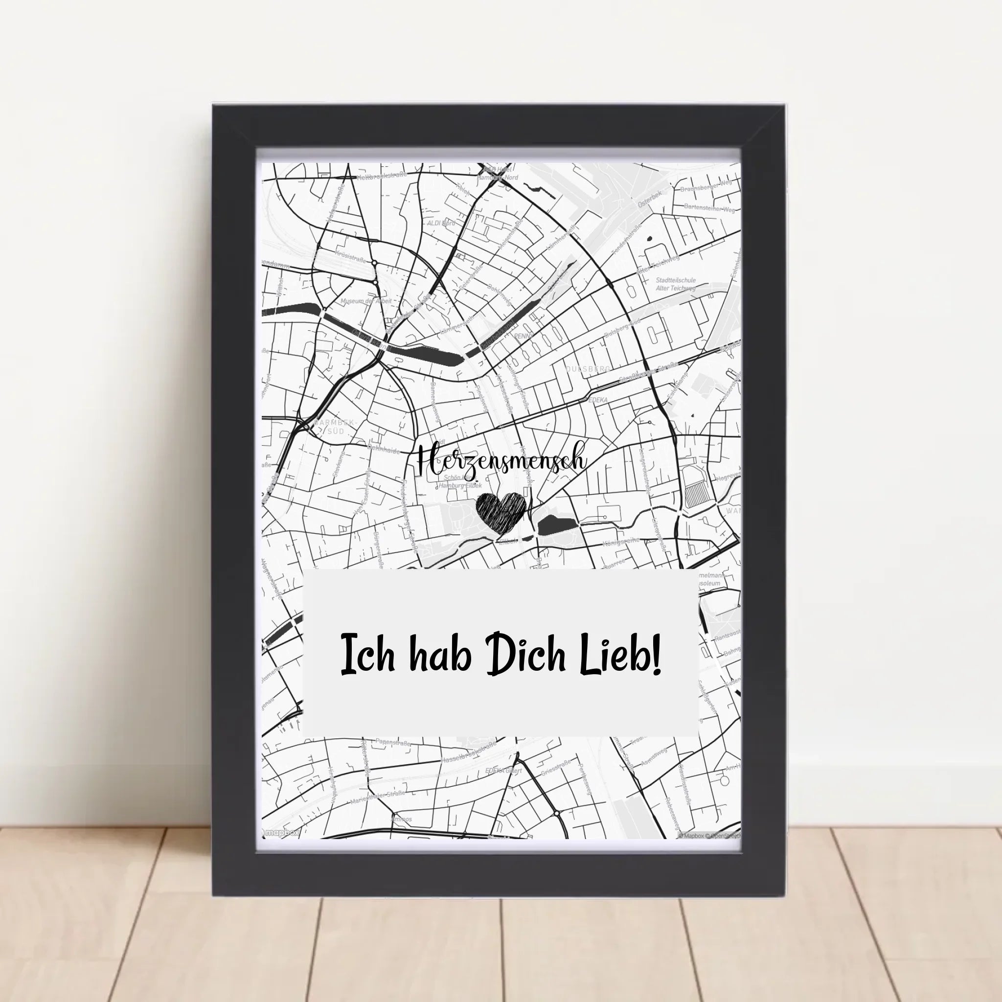 Poster mit Rahmen Schwarz 4