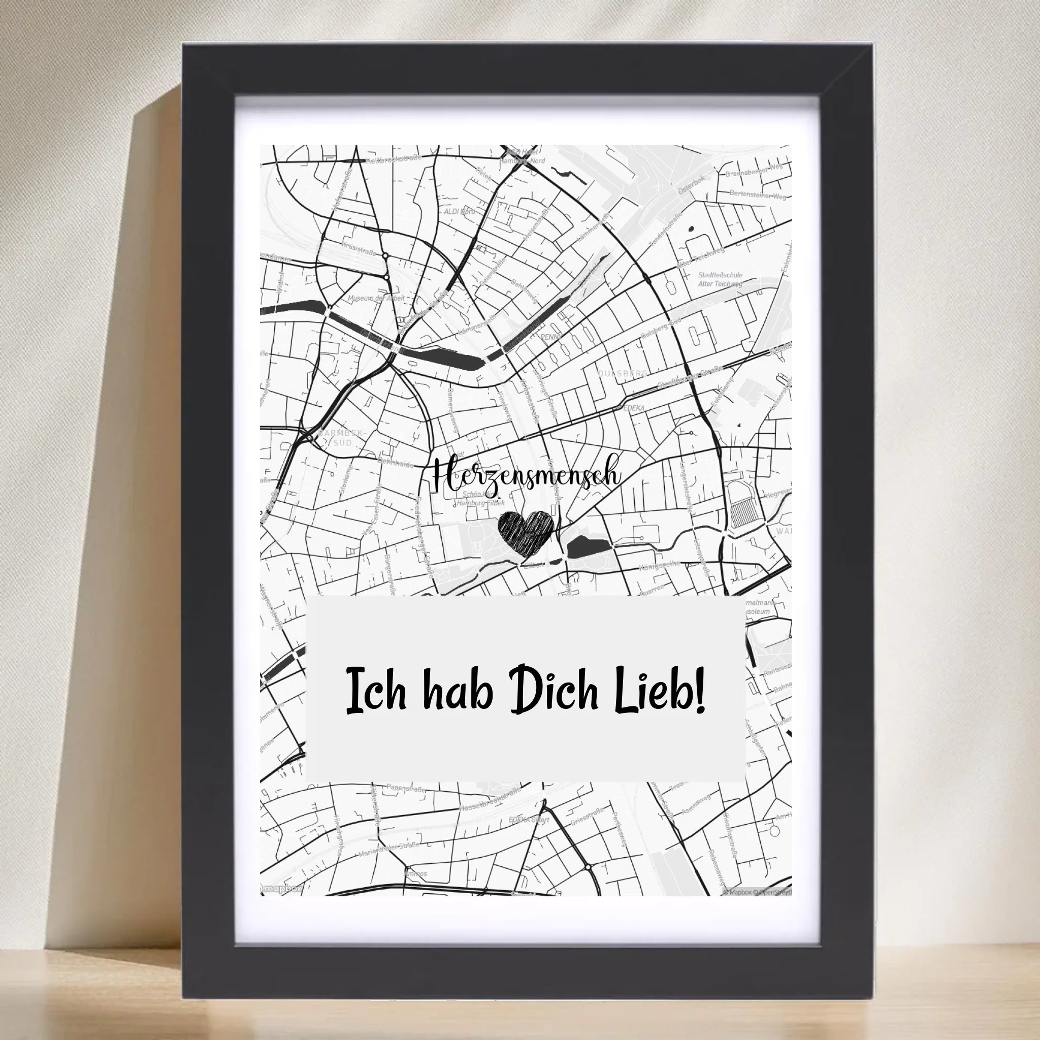 Poster mit Rahmen Schwarz 2