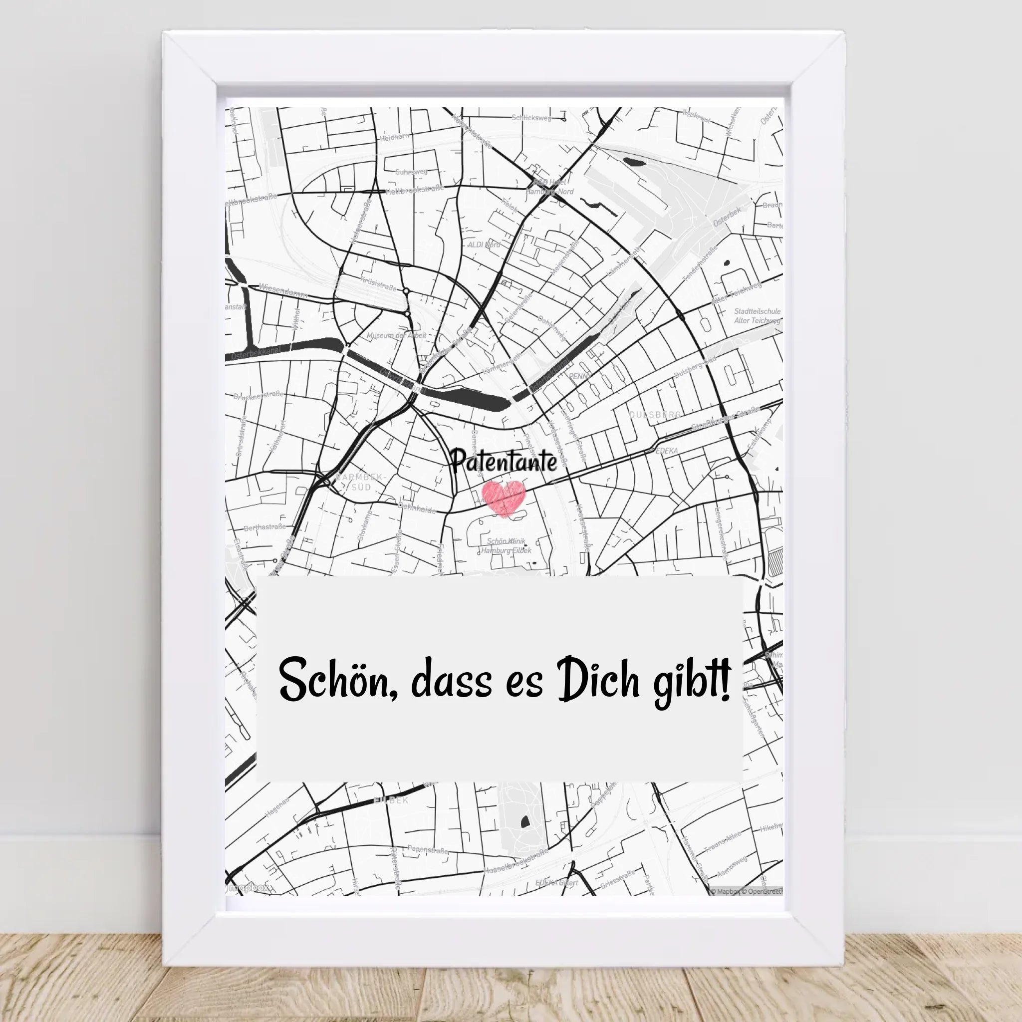 Poster mit Rahmen Weiß 2