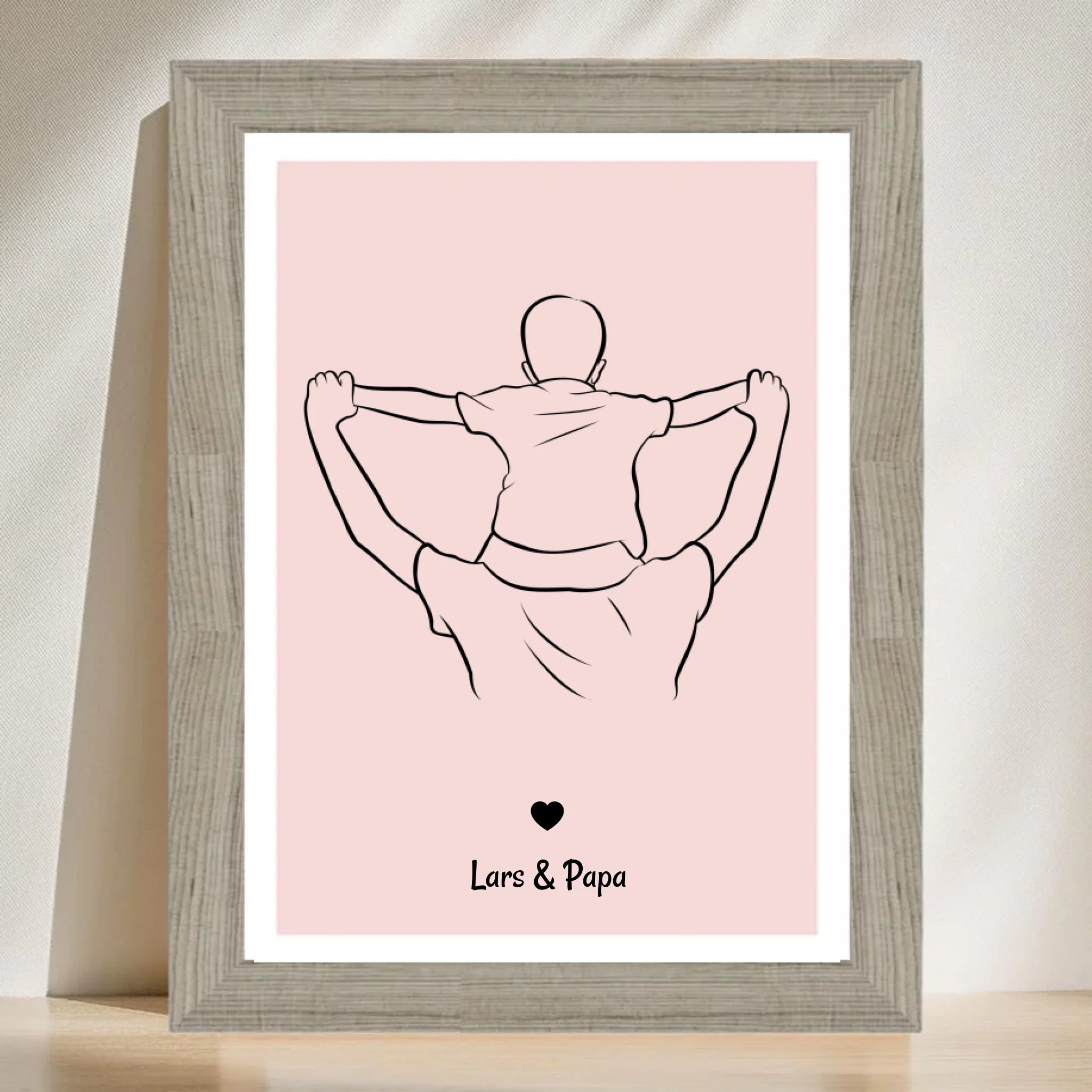 Poster mit Rahmen Beige 3