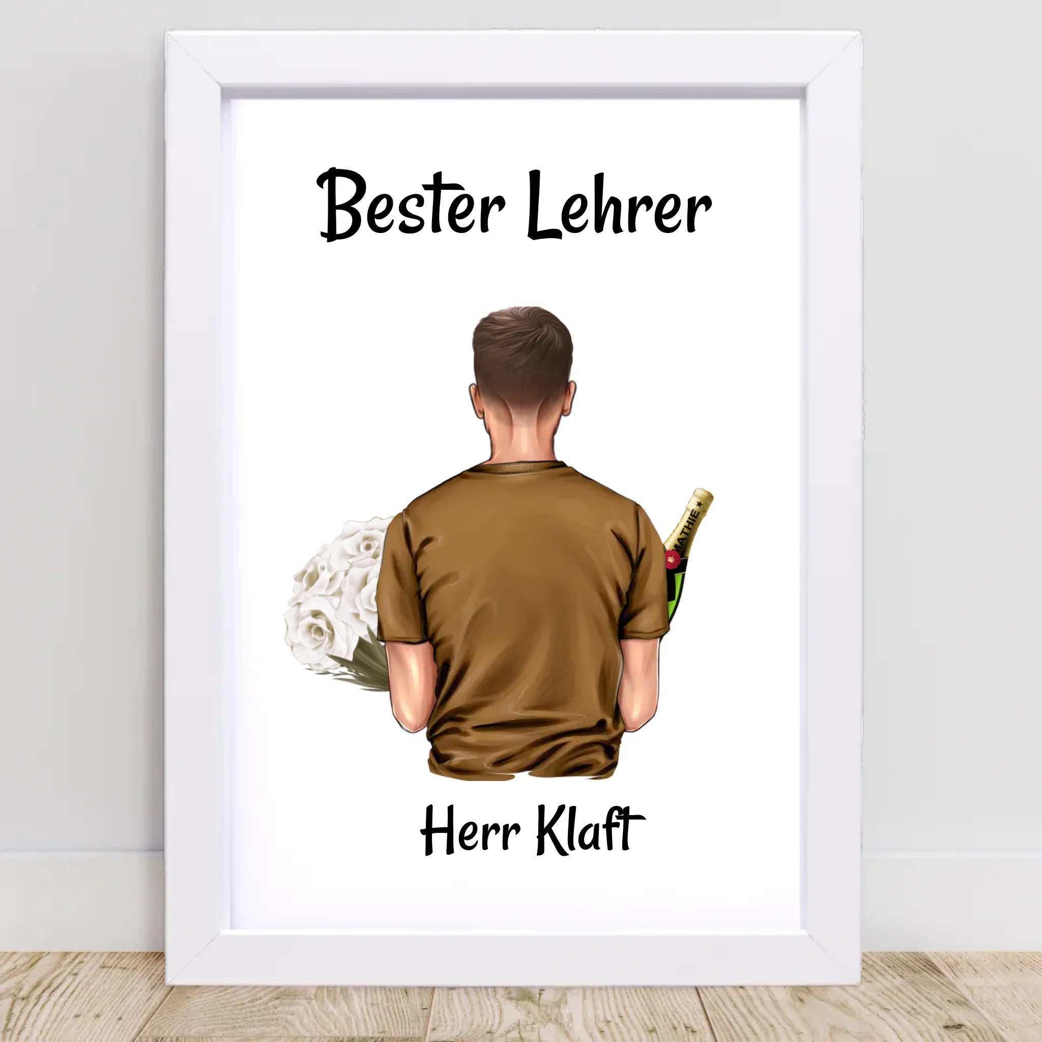 Poster mit Rahmen Weiß 2