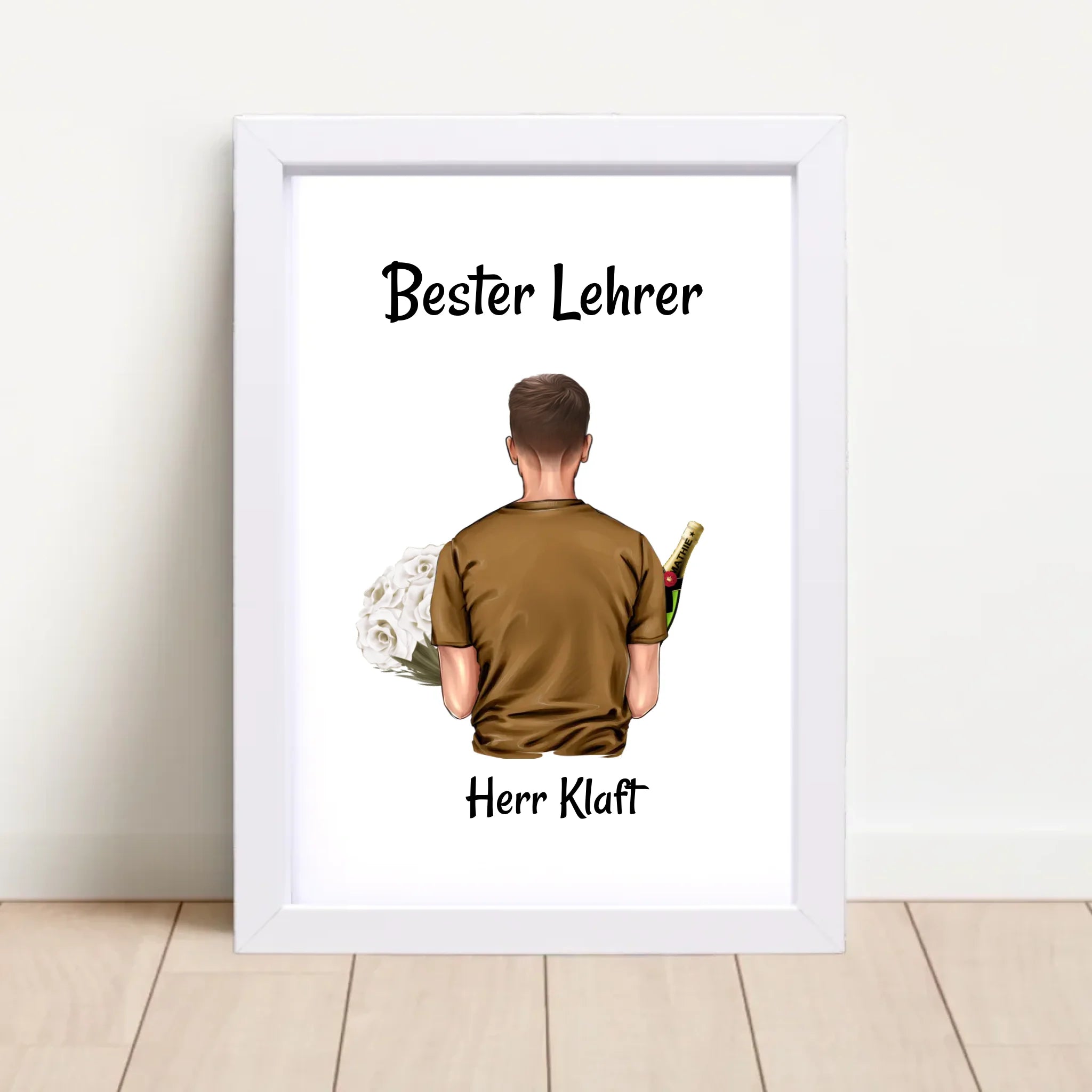 Poster mit Rahmen Weiß