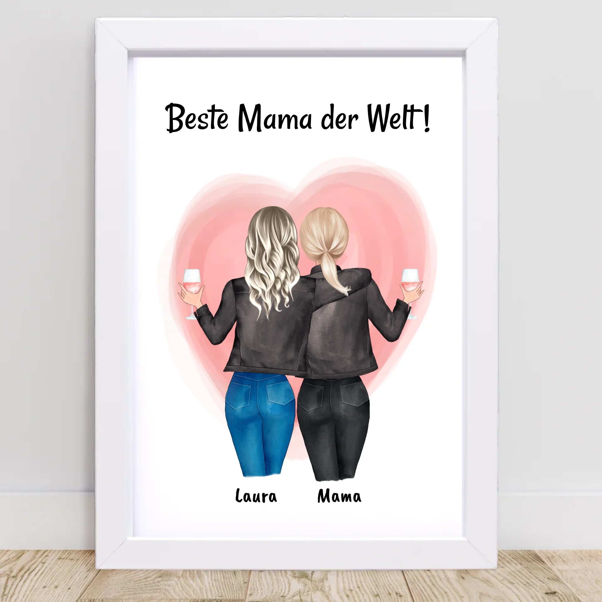 Poster mit Rahmen Weiß 2