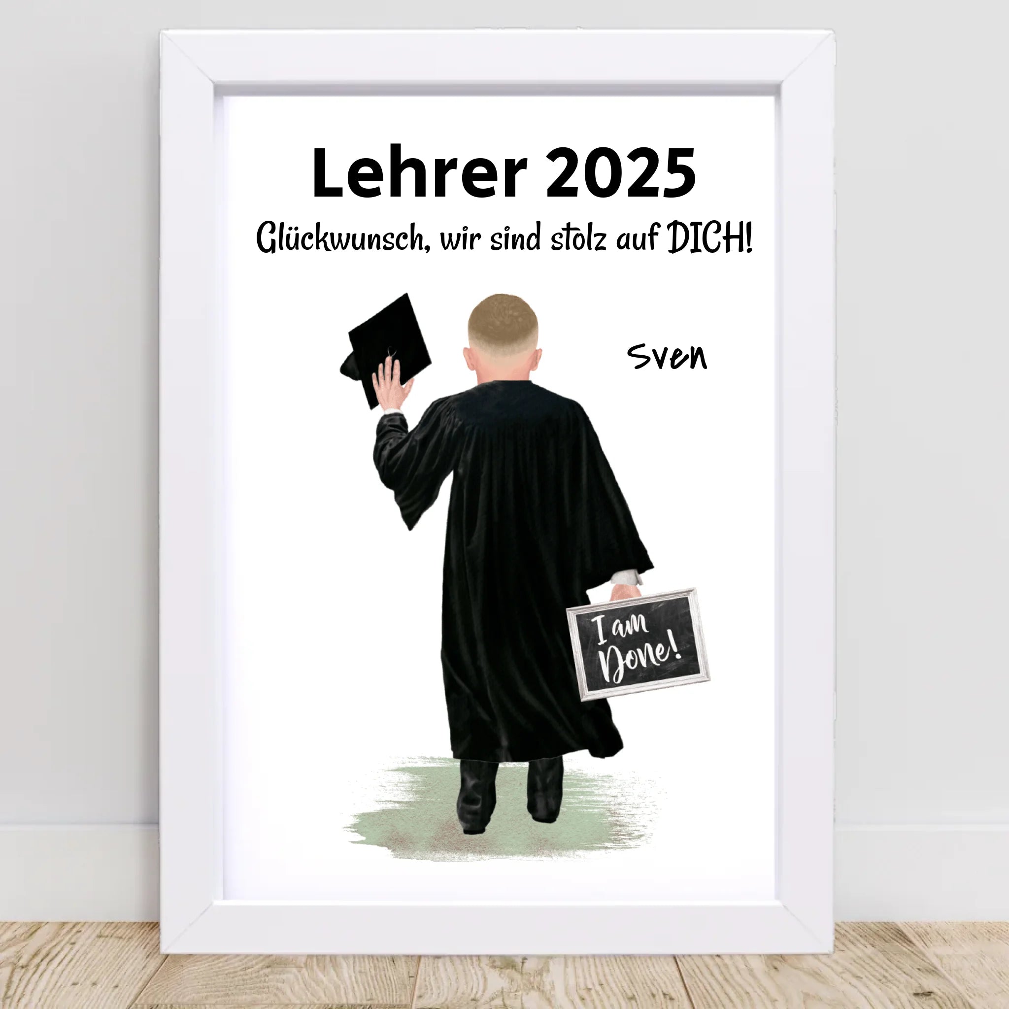 Poster mit Rahmen Weiß 2