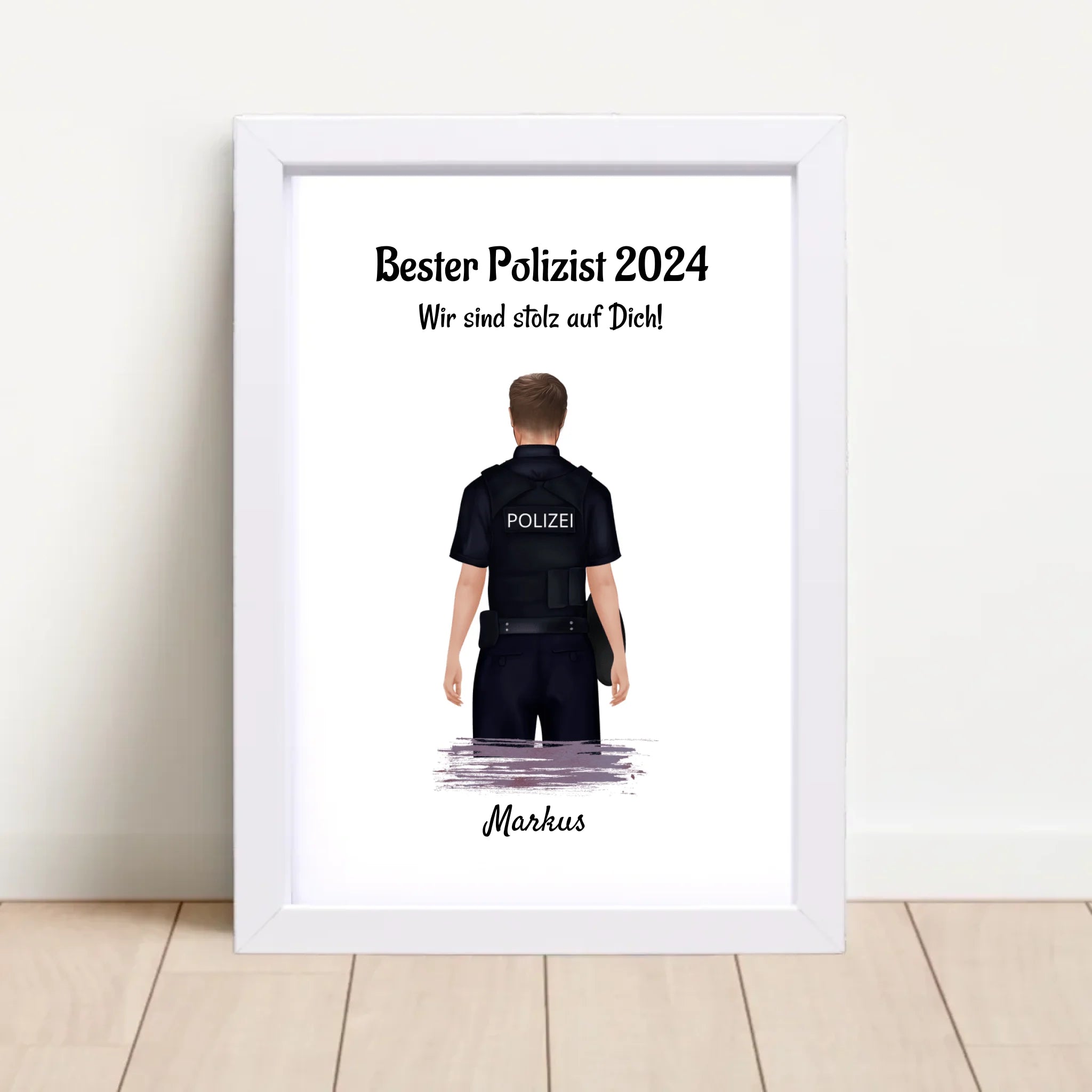 Poster mit Rahmen Weiß