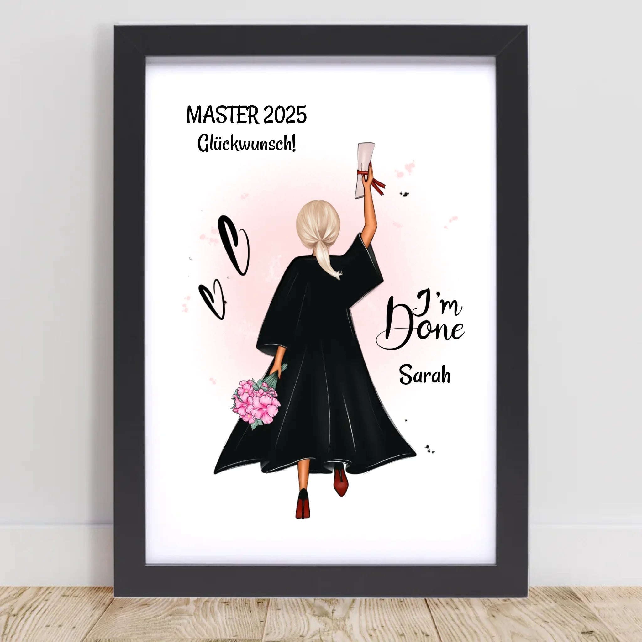 Poster mit Rahmen Schwarz 1